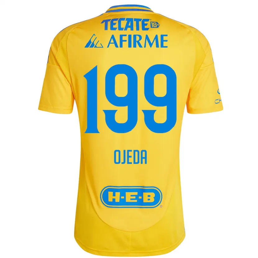 Danxen Pánské Diego Ojeda #199 Zlatožlutá Domů Hráčské Dresy 2024/25 Dres