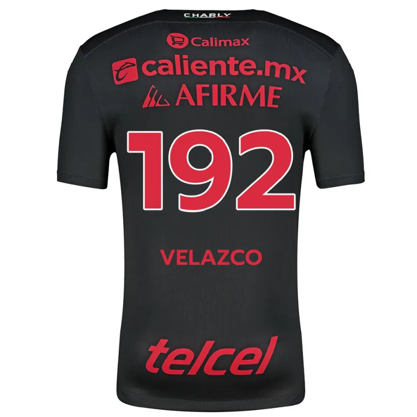 Danxen Pánské Emiliano Velazco #192 Černá Červená Domů Hráčské Dresy 2024/25 Dres