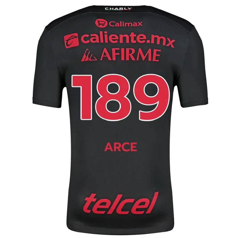 Danxen Pánské Diego Arce #189 Černá Červená Domů Hráčské Dresy 2024/25 Dres
