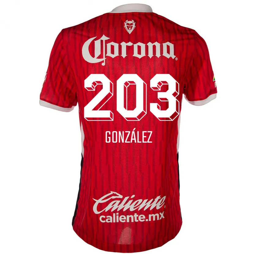 Danxen Pánské Luis González #203 Červená Bílá Domů Hráčské Dresy 2024/25 Dres