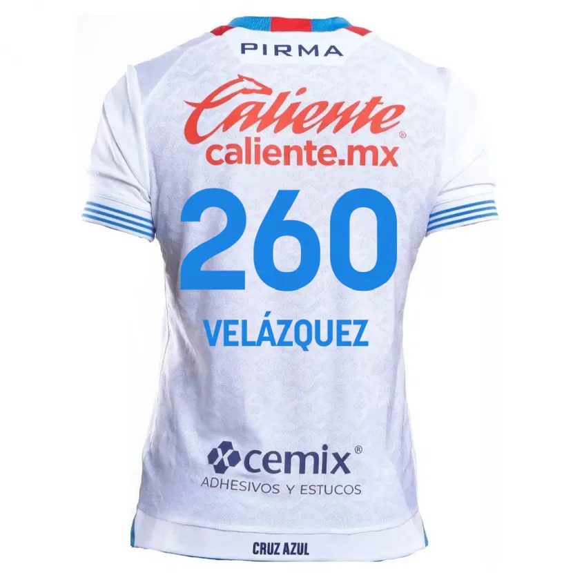 Danxen Pánské Víctor Velázquez #260 Bílá Modrá Daleko Hráčské Dresy 2024/25 Dres