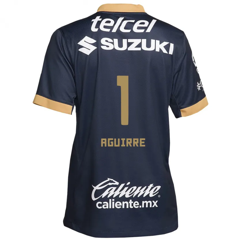 Danxen Pánské Miriam Aguirre #1 Obsidián Zlato Bílá Daleko Hráčské Dresy 2024/25 Dres