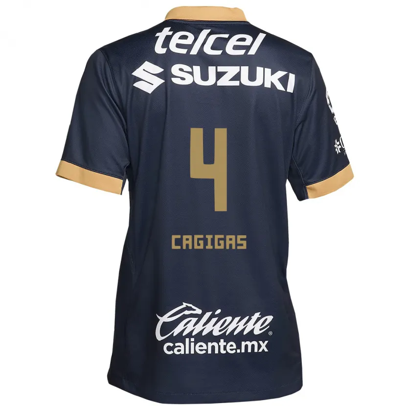 Danxen Pánské Deneva Cagigas #4 Obsidián Zlato Bílá Daleko Hráčské Dresy 2024/25 Dres