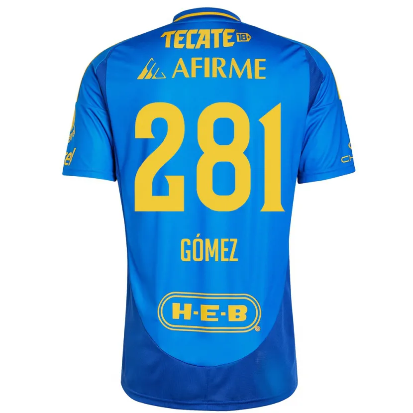 Danxen Pánské Luis Gómez #281 Modrá Žlutá Daleko Hráčské Dresy 2024/25 Dres