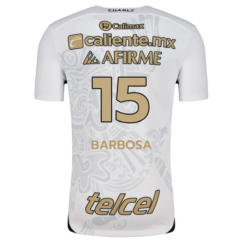 Danxen Pánské Diego Barbosa #15 Bílý Černý Daleko Hráčské Dresy 2024/25 Dres