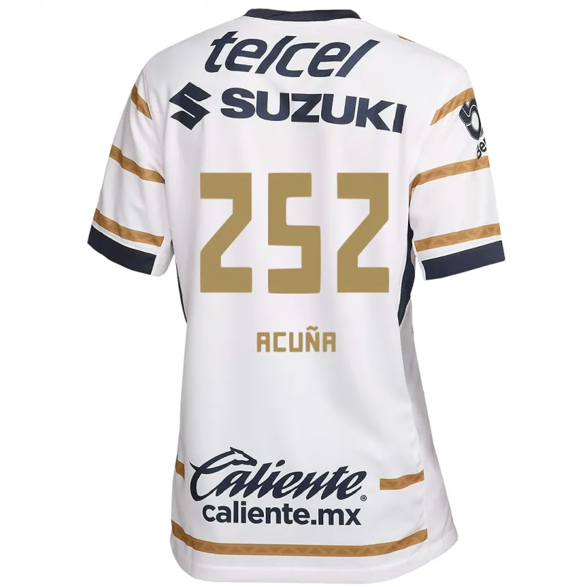 Danxen Dámské José Acuña #252 Bílý Obsidián Domů Hráčské Dresy 2024/25 Dres