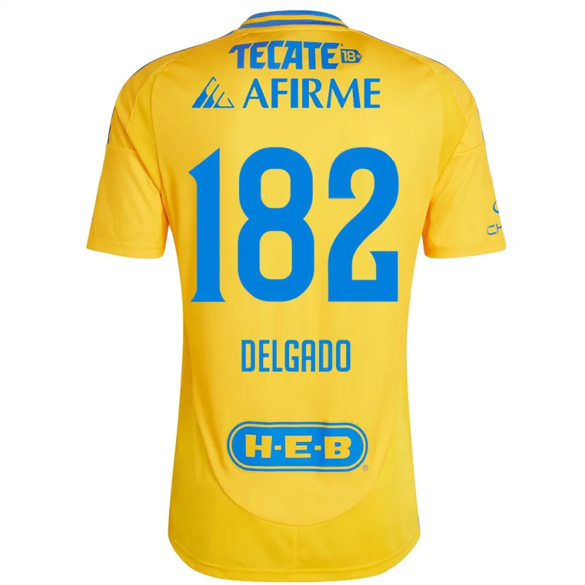 Danxen Dámské Arturo Delgado #182 Zlatožlutá Domů Hráčské Dresy 2024/25 Dres