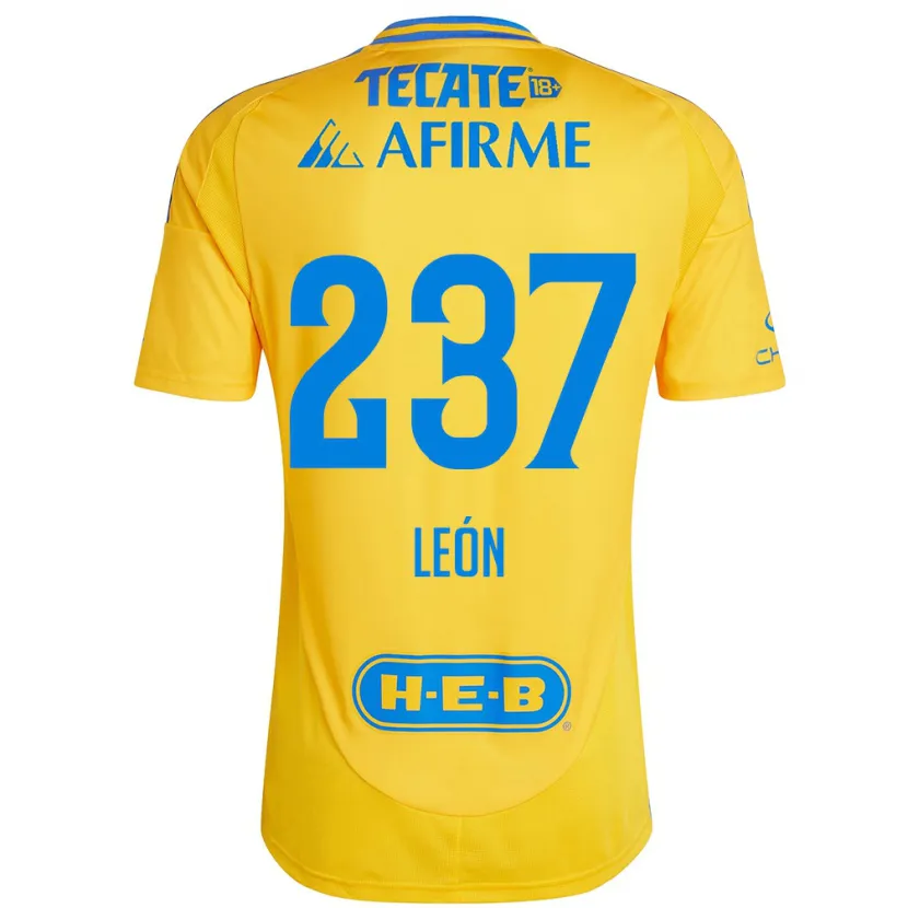 Danxen Dámské Gabriel León #237 Zlatožlutá Domů Hráčské Dresy 2024/25 Dres