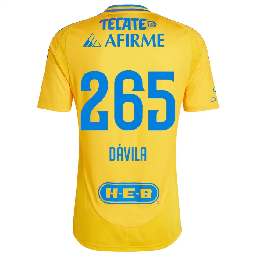 Danxen Dámské Emiliano Dávila #265 Zlatožlutá Domů Hráčské Dresy 2024/25 Dres