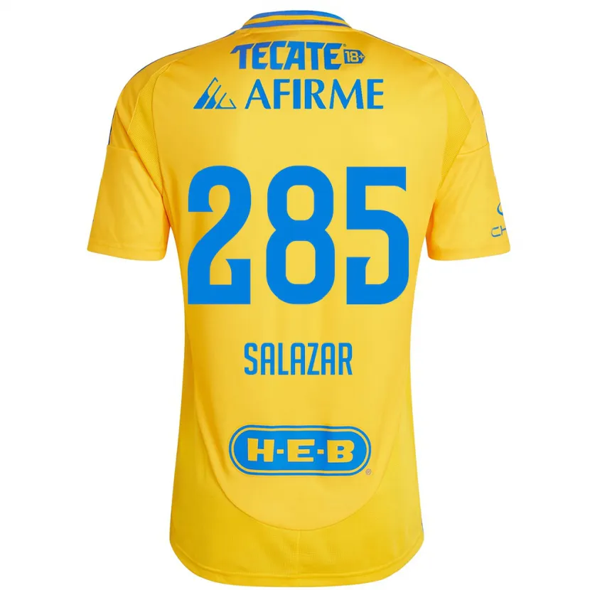 Danxen Dámské Bryan Salazar #285 Zlatožlutá Domů Hráčské Dresy 2024/25 Dres