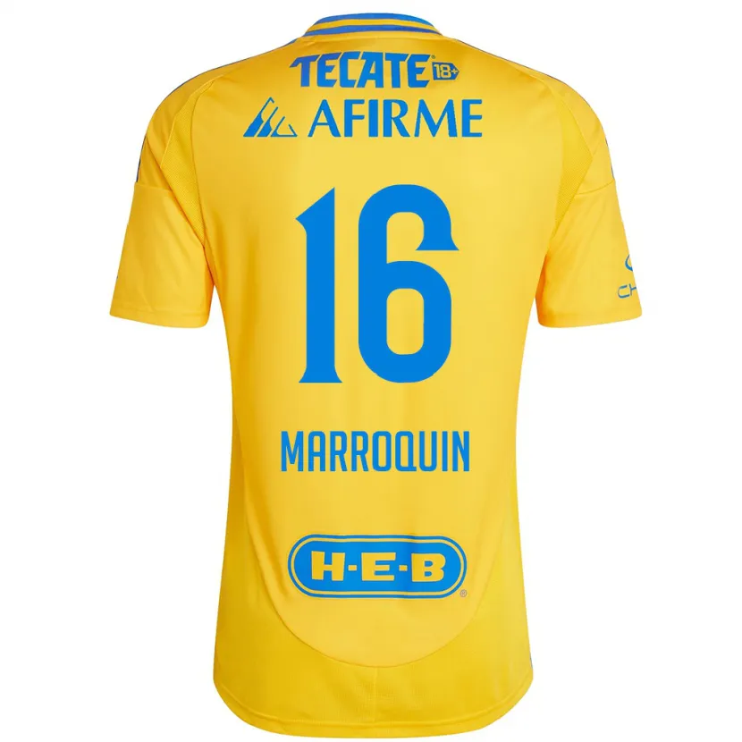 Danxen Dámské Ammanda Marroquin #16 Zlatožlutá Domů Hráčské Dresy 2024/25 Dres