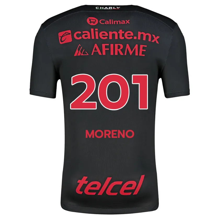 Danxen Dámské Jesús Moreno #201 Černá Červená Domů Hráčské Dresy 2024/25 Dres
