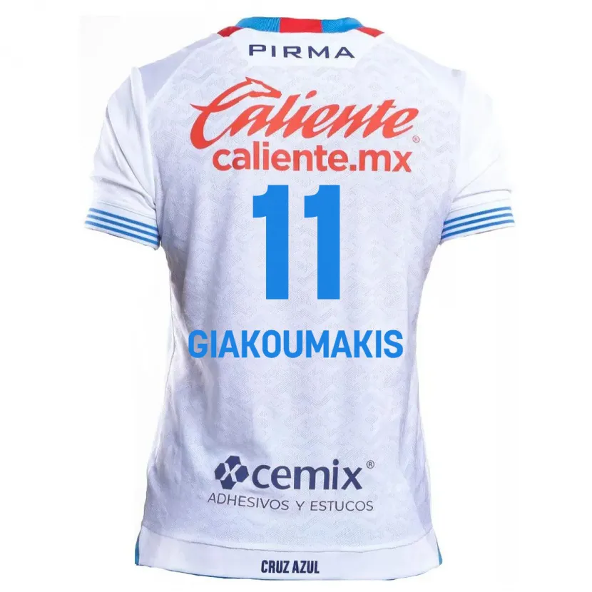 Danxen Dámské Georgios Giakoumakis #11 Bílá Modrá Daleko Hráčské Dresy 2024/25 Dres