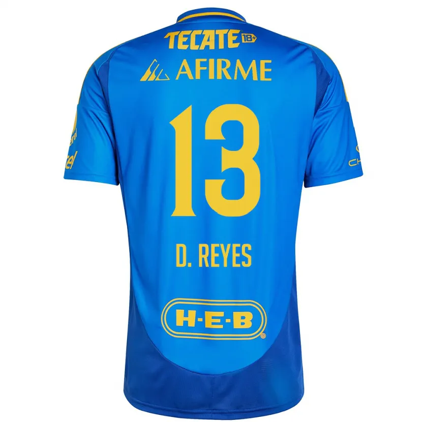 Danxen Dámské Diego Reyes #13 Modrá Žlutá Daleko Hráčské Dresy 2024/25 Dres