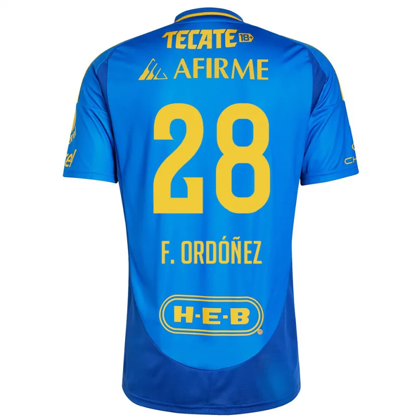 Danxen Dámské Fernando Ordóñez #28 Modrá Žlutá Daleko Hráčské Dresy 2024/25 Dres