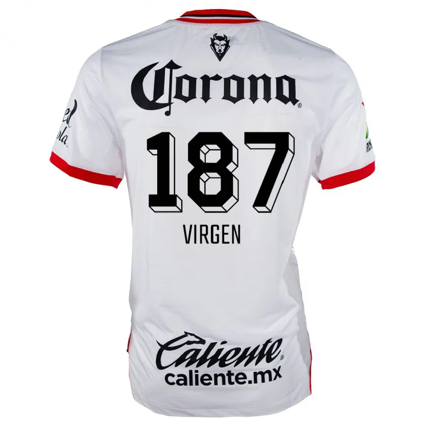 Danxen Dámské Oswaldo Virgen #187 Bílá Červená Daleko Hráčské Dresy 2024/25 Dres
