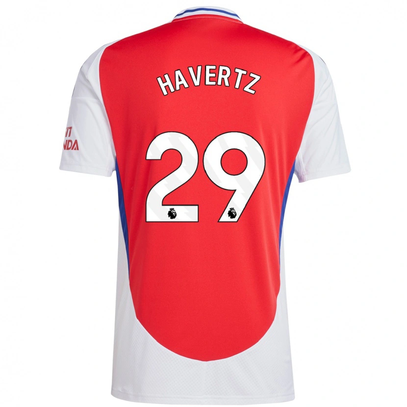 Danxen Dětské Kai Havertz #29 Červená Bílá Domů Hráčské Dresy 2024/25 Dres