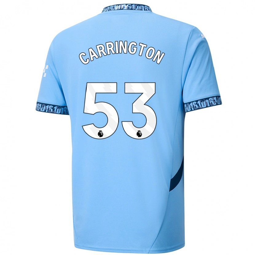 Danxen Dětské Ezra Carrington #53 Námořnická Modř Domů Hráčské Dresy 2024/25 Dres