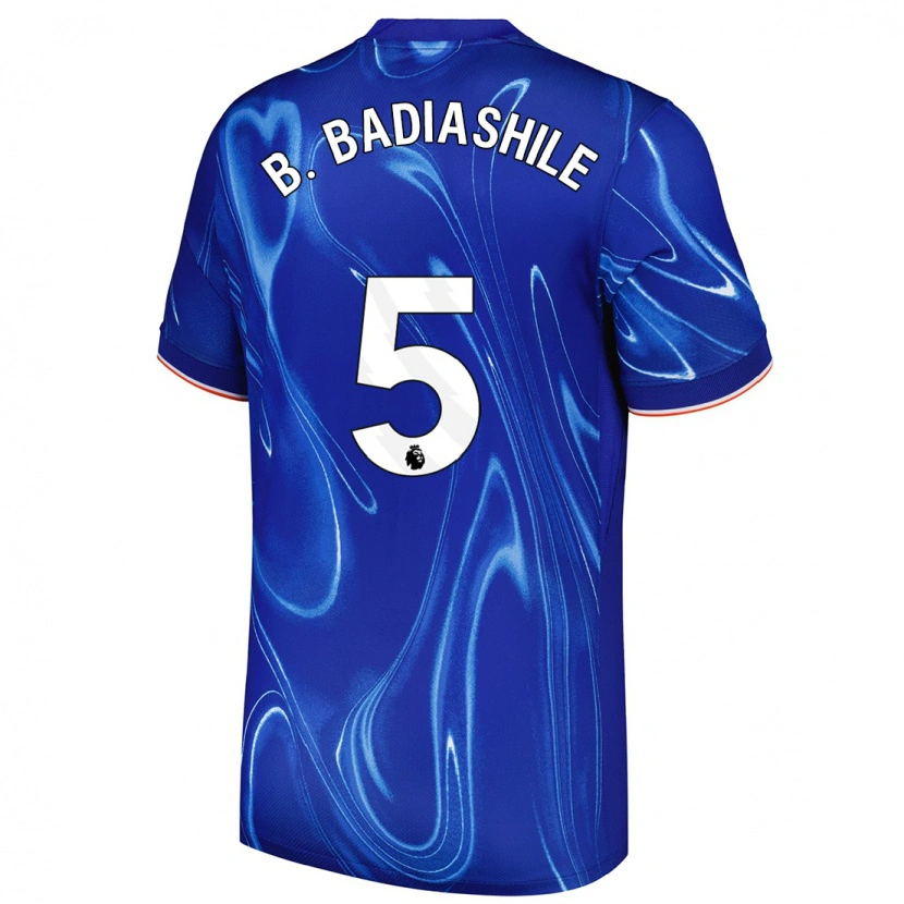 Danxen Dětské Benoît Badiashile #5 Modrá Bílá Domů Hráčské Dresy 2024/25 Dres