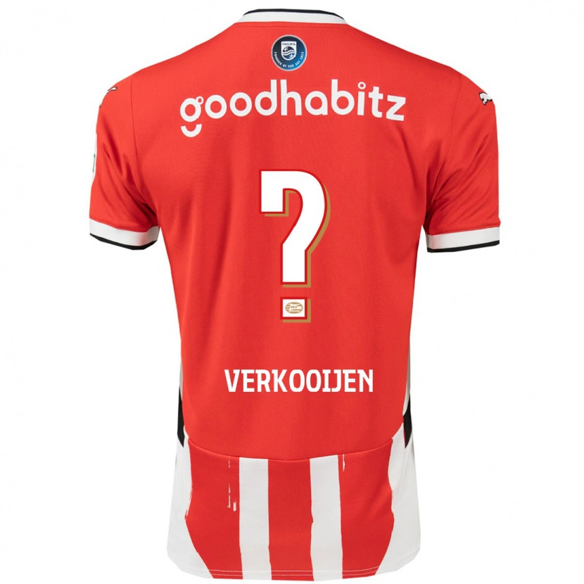 Danxen Dětské Nicolas Verkooijen #0 Červená Bílá Domů Hráčské Dresy 2024/25 Dres