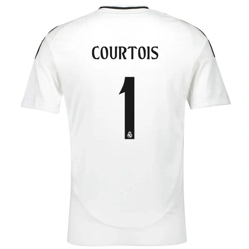 Danxen Dětské Thibaut Courtois #1 Bílý Domů Hráčské Dresy 2024/25 Dres
