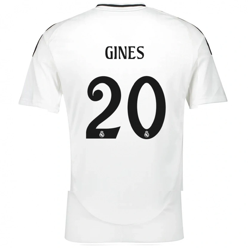 Danxen Dětské Álvaro Ginés #20 Bílý Domů Hráčské Dresy 2024/25 Dres