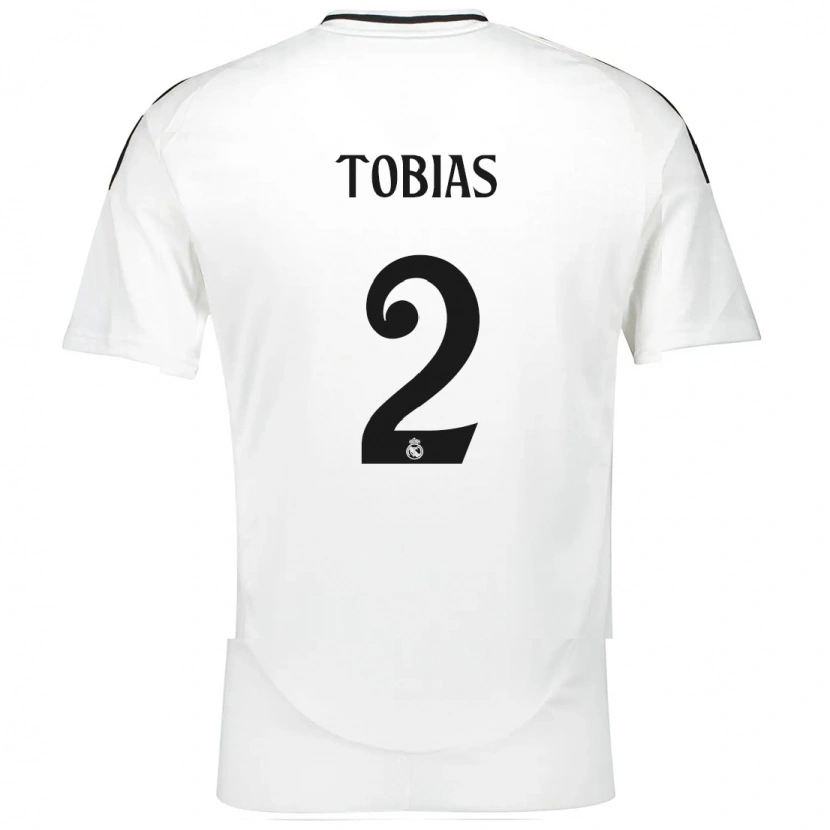 Danxen Dětské Vinícius Tobias #2 Bílý Domů Hráčské Dresy 2024/25 Dres