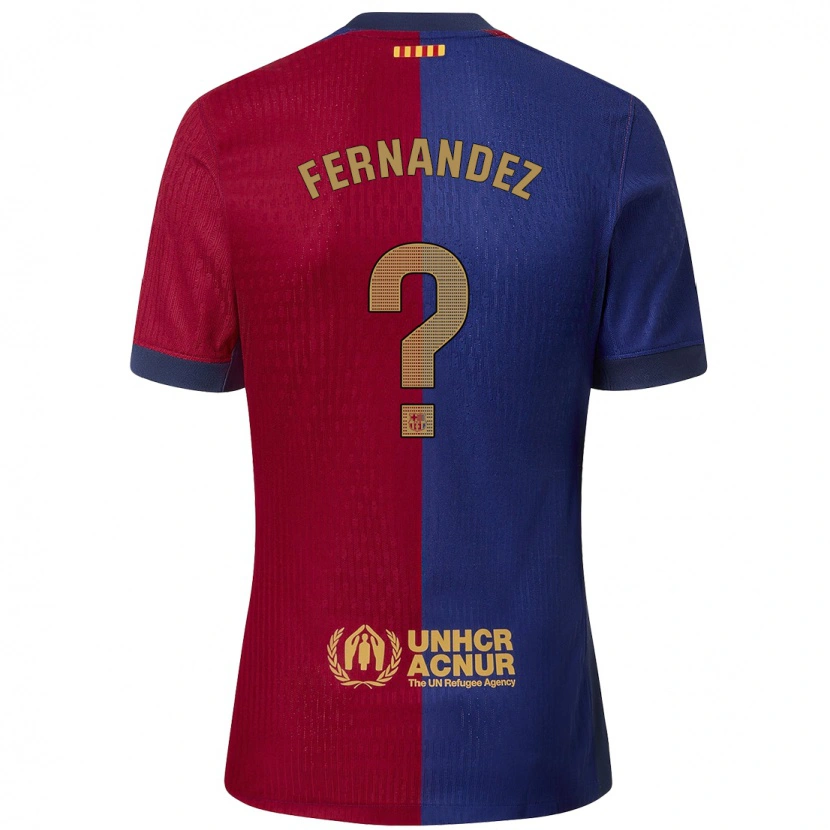 Danxen Dětské Pedro Fernández #0 Modrá Červená Domů Hráčské Dresy 2024/25 Dres