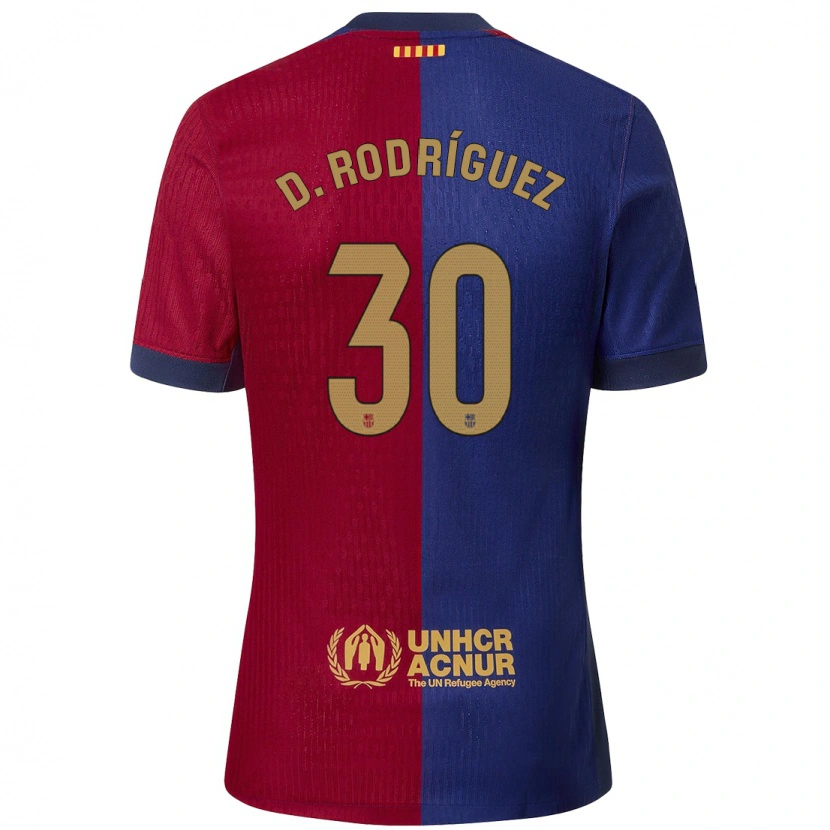Danxen Dětské Dani Rodríguez #30 Modrá Červená Domů Hráčské Dresy 2024/25 Dres