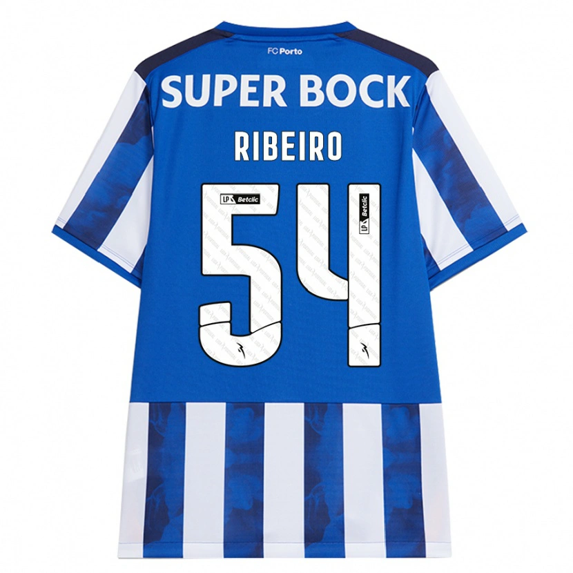 Danxen Dětské António Ribeiro #54 Modrá Bílá Domů Hráčské Dresy 2024/25 Dres