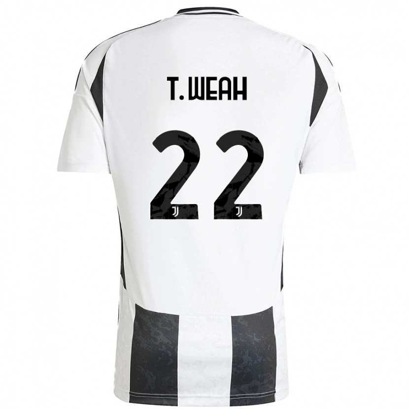 Danxen Dětské Timothy Weah #22 Bílá Černá Domů Hráčské Dresy 2024/25 Dres
