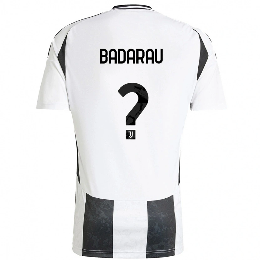 Danxen Dětské Fabio Bădărău #0 Bílá Černá Domů Hráčské Dresy 2024/25 Dres