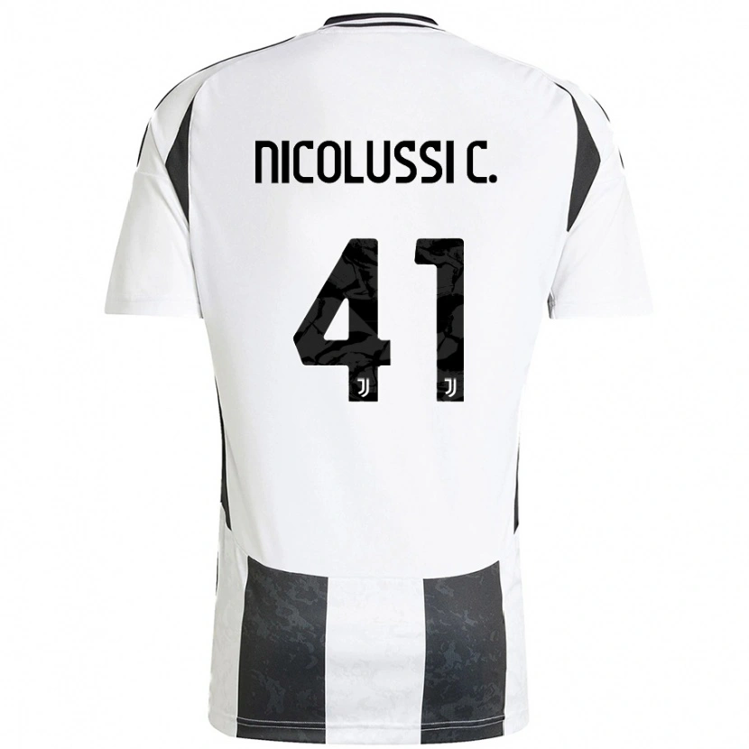 Danxen Dětské Hans Nicolussi Caviglia #41 Bílá Černá Domů Hráčské Dresy 2024/25 Dres