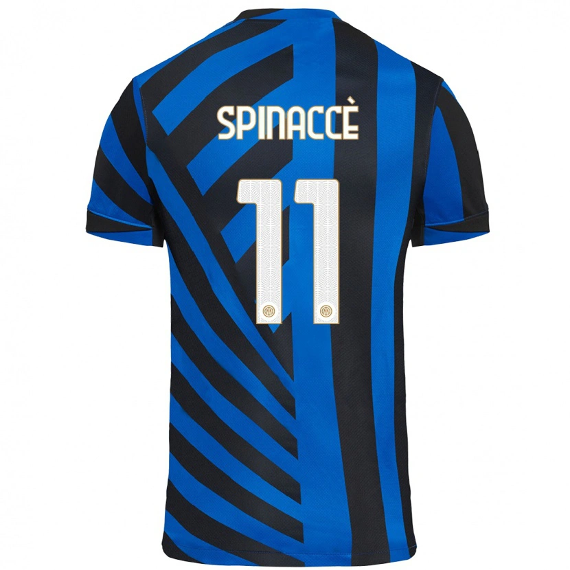 Danxen Dětské Matteo Spinaccè #11 Modrá Černá Domů Hráčské Dresy 2024/25 Dres