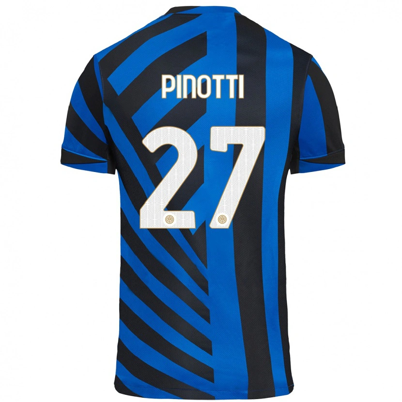 Danxen Dětské Manuel Pinotti #27 Modrá Černá Domů Hráčské Dresy 2024/25 Dres
