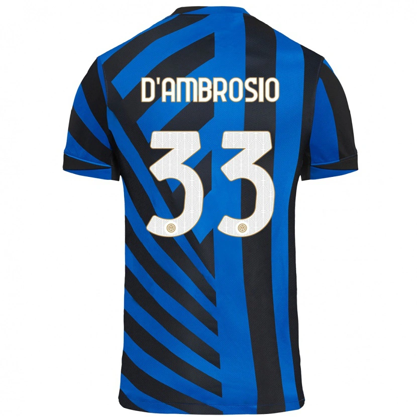 Danxen Dětské Danilo D'ambrosio #33 Modrá Černá Domů Hráčské Dresy 2024/25 Dres