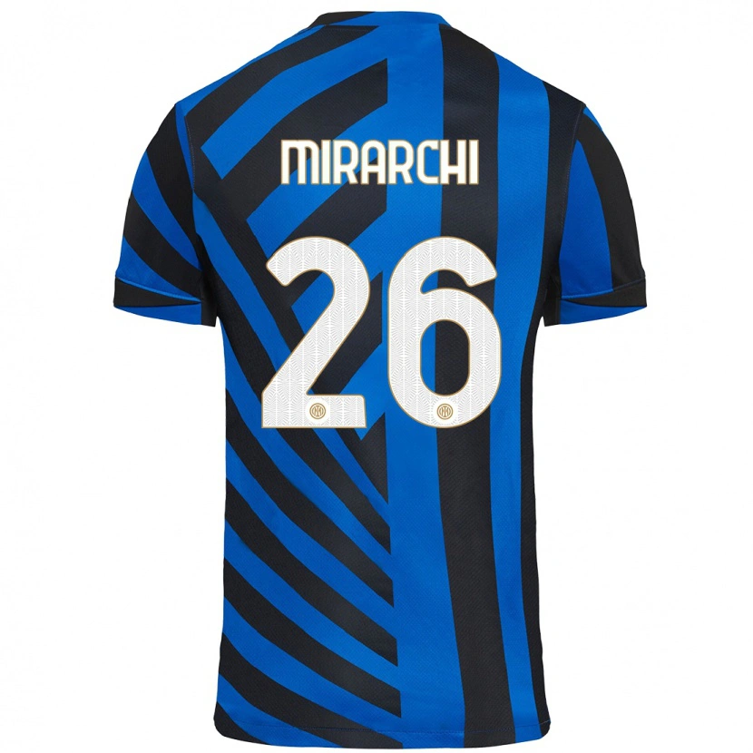 Danxen Dětské Mattia Mirarchi #26 Modrá Černá Domů Hráčské Dresy 2024/25 Dres