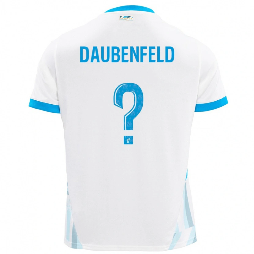 Danxen Dětské Lucas Daubenfeld #0 Bílá Nebesky Modrá Domů Hráčské Dresy 2024/25 Dres