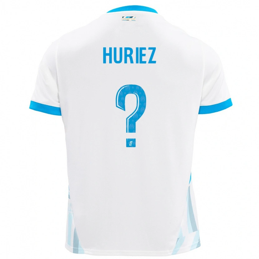 Danxen Dětské Evan Huriez #0 Bílá Nebesky Modrá Domů Hráčské Dresy 2024/25 Dres