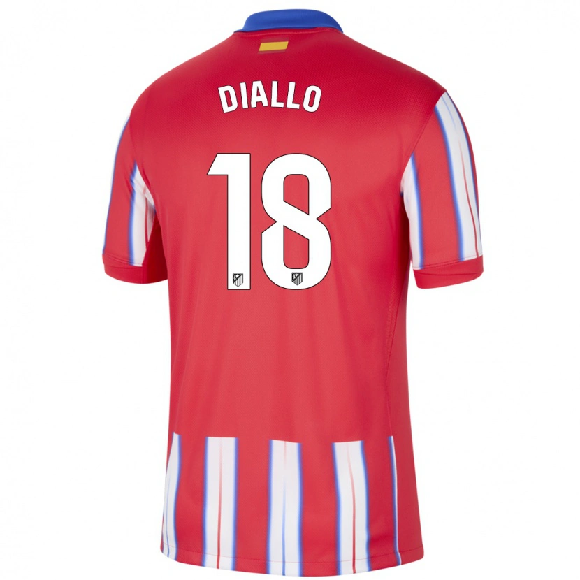 Danxen Dětské Selu Diallo #18 Červená Bílá Modrá Domů Hráčské Dresy 2024/25 Dres