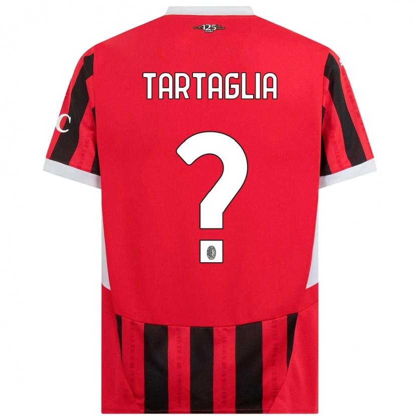 Danxen Dětské Edoardo Tartaglia #0 Červená Černá Domů Hráčské Dresy 2024/25 Dres