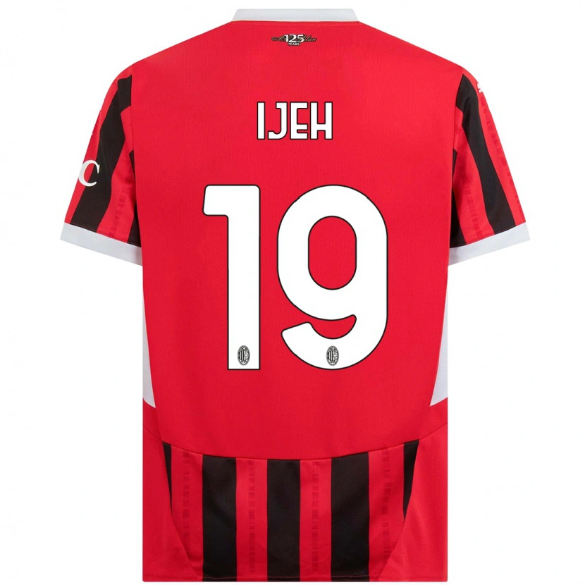 Danxen Dětské Evelyn Ijeh #19 Červená Černá Domů Hráčské Dresy 2024/25 Dres
