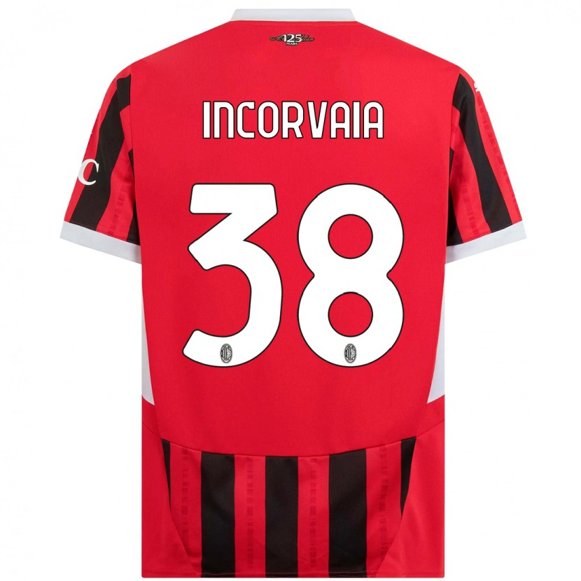 Danxen Dětské Giovanni Incorvaia #38 Červená Černá Domů Hráčské Dresy 2024/25 Dres