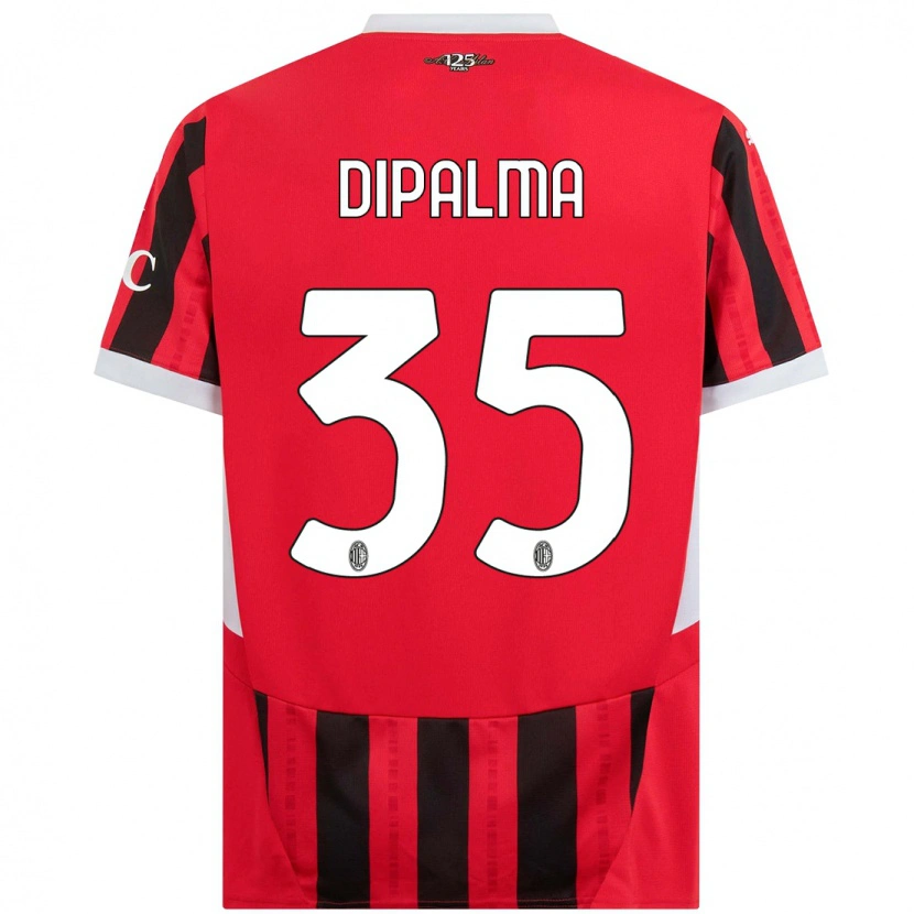 Danxen Dětské Matteo Dipalma #35 Červená Černá Domů Hráčské Dresy 2024/25 Dres