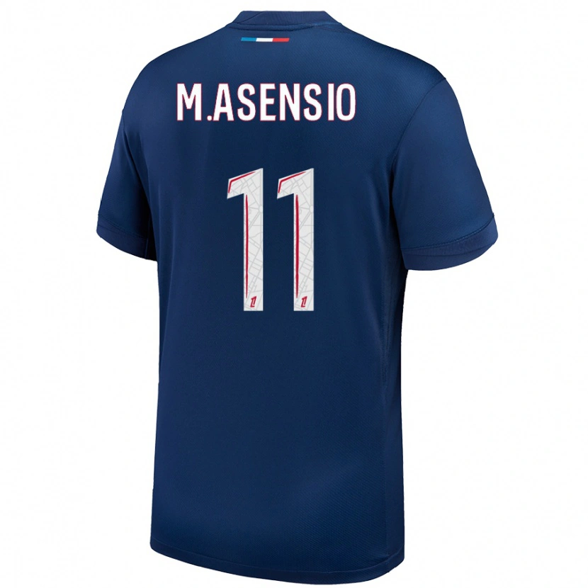 Danxen Dětské Marco Asensio #11 Námořnická Modrá Bílá Domů Hráčské Dresy 2024/25 Dres