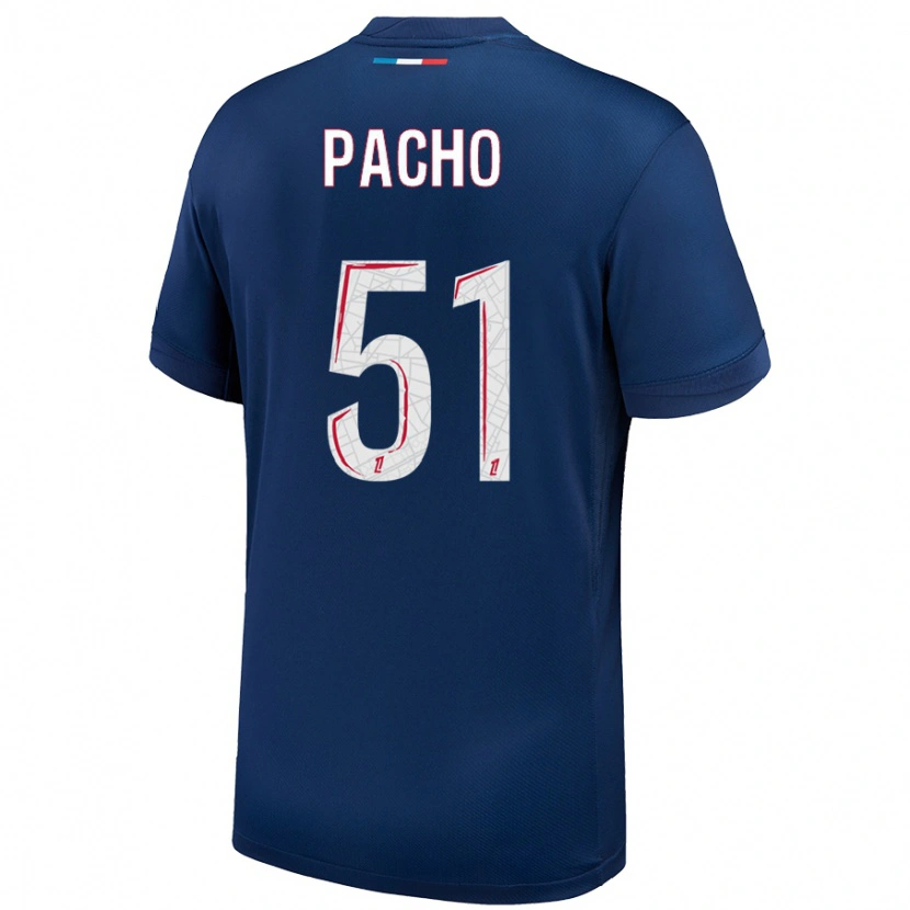 Danxen Dětské Willian Pacho #51 Námořnická Modrá Bílá Domů Hráčské Dresy 2024/25 Dres