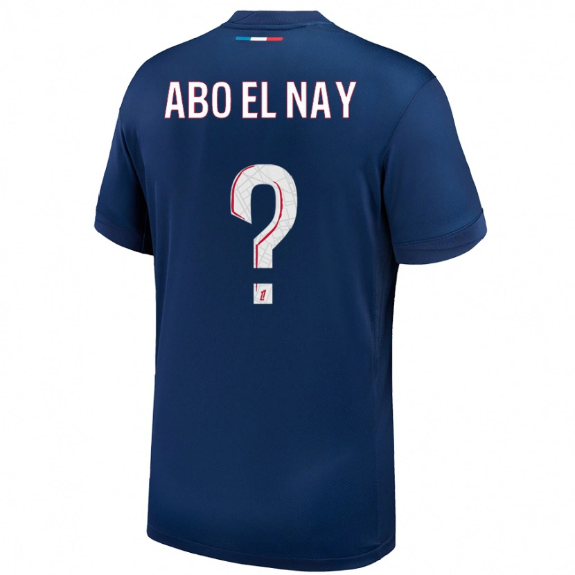 Danxen Dětské Rayan Abo El Nay #0 Námořnická Modrá Bílá Domů Hráčské Dresy 2024/25 Dres
