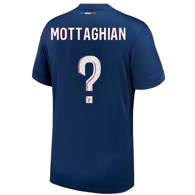 Danxen Dětské Keyvan Mottaghian #0 Námořnická Modrá Bílá Domů Hráčské Dresy 2024/25 Dres