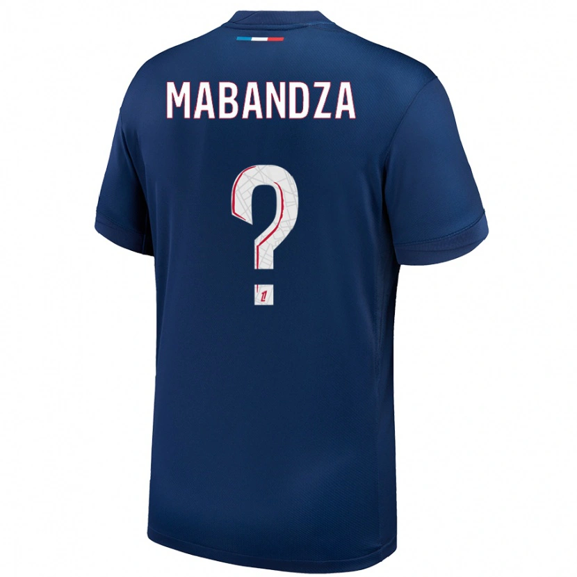 Danxen Dětské Emeryc Mabandza Batantou #0 Námořnická Modrá Bílá Domů Hráčské Dresy 2024/25 Dres
