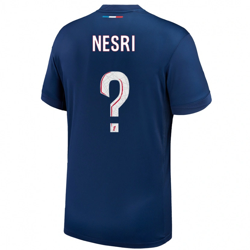 Danxen Dětské Yanis Nesri #0 Námořnická Modrá Bílá Domů Hráčské Dresy 2024/25 Dres